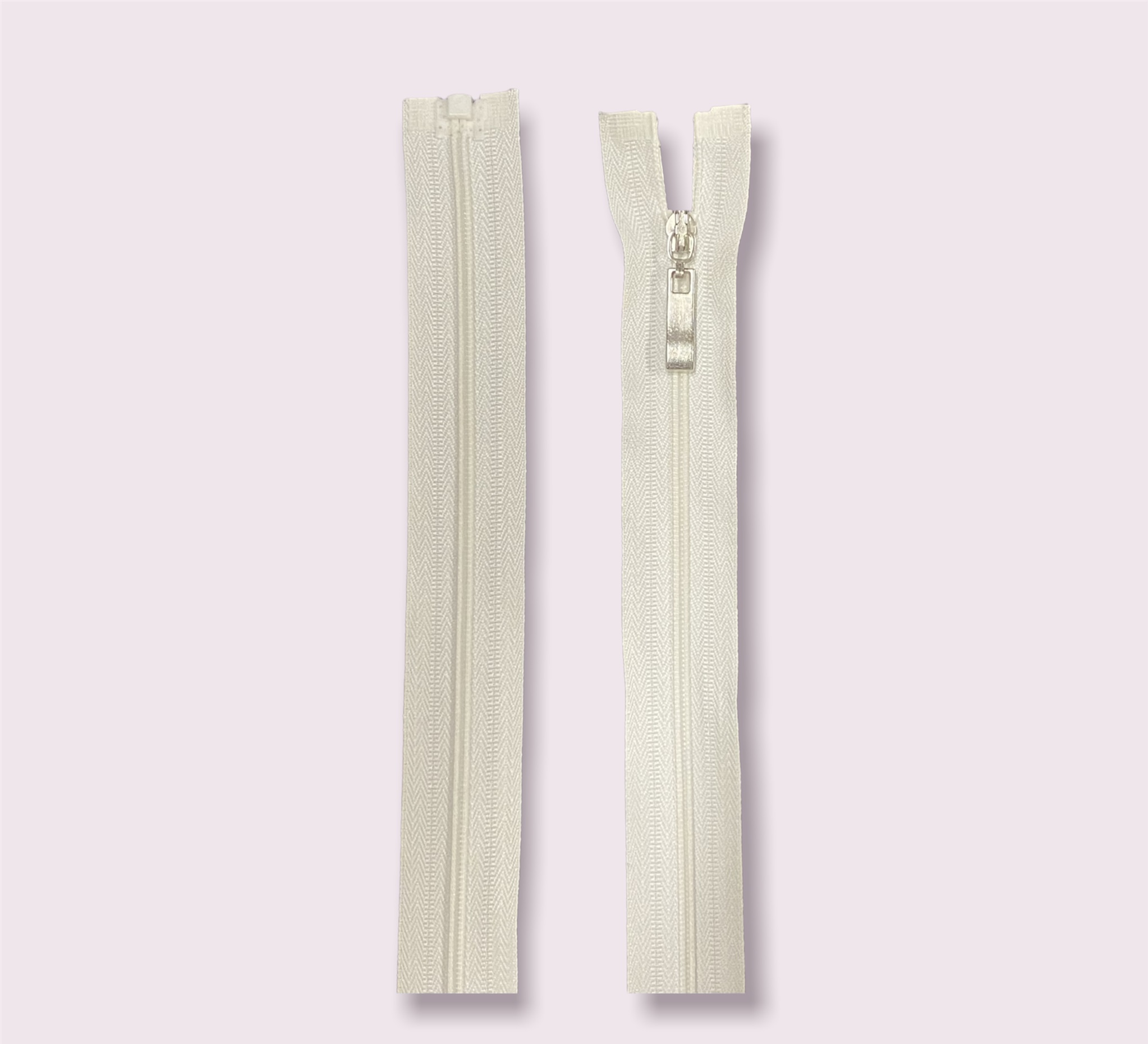 Zips špirálový No.3 mm, otvárateíný;60cm biely