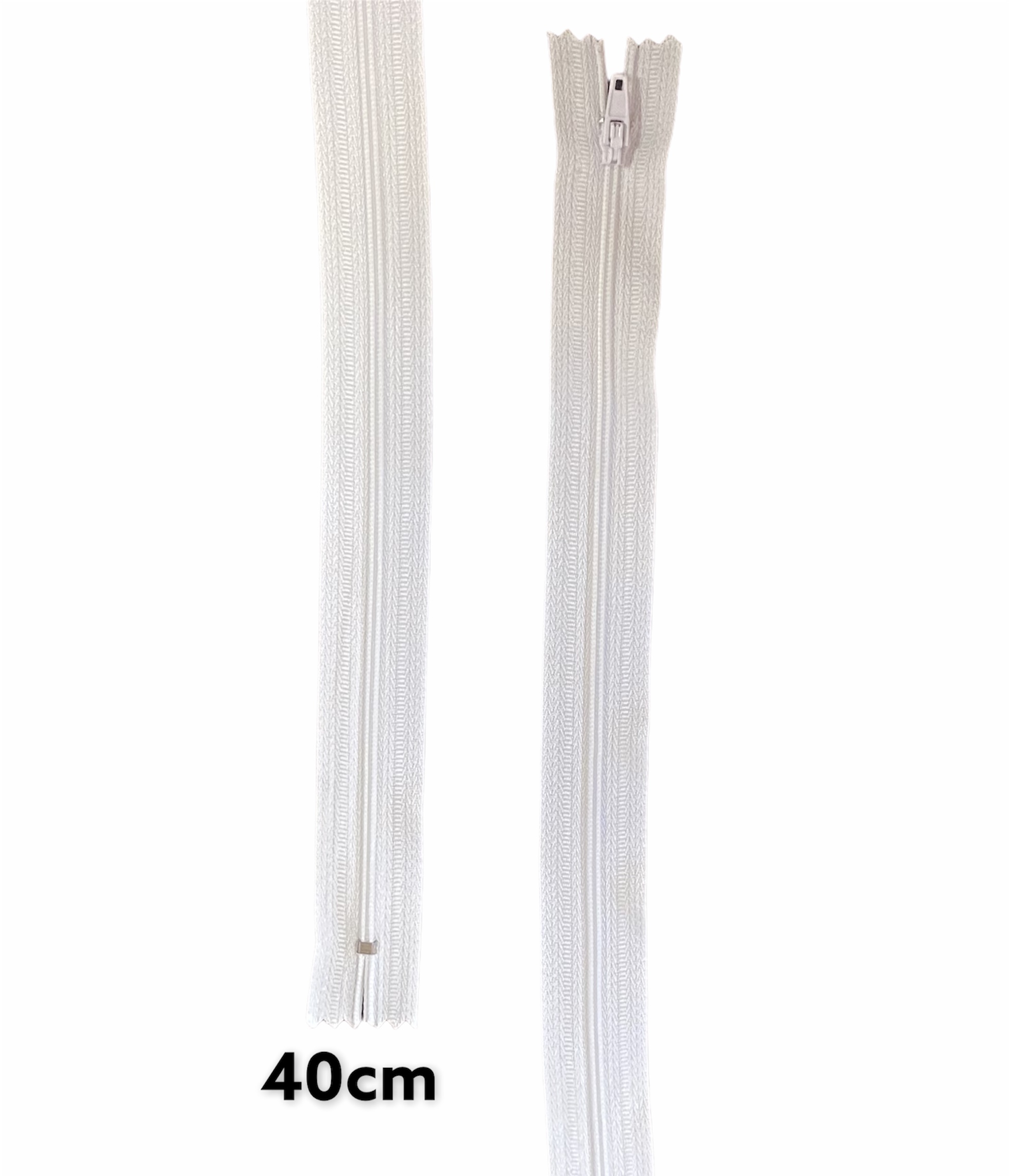 Zips špirálový 3mm; 40cm; biela