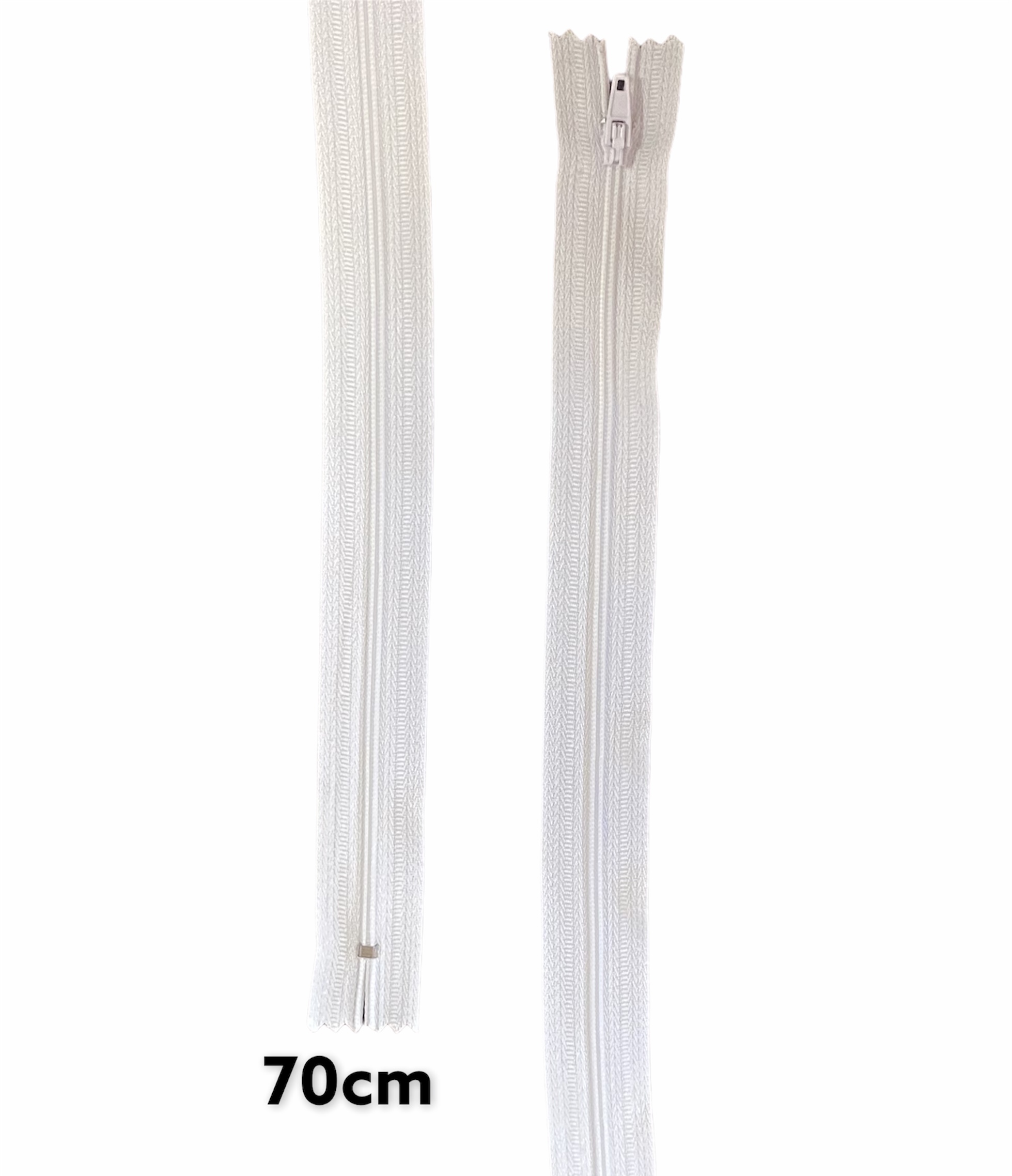 Zips špirálový 3mm; 70cm; biela