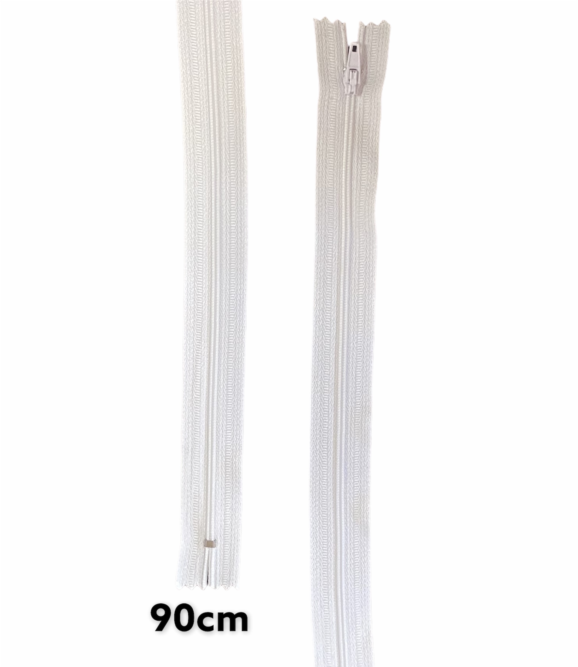 Zips špirálový 3mm; 90cm; biela