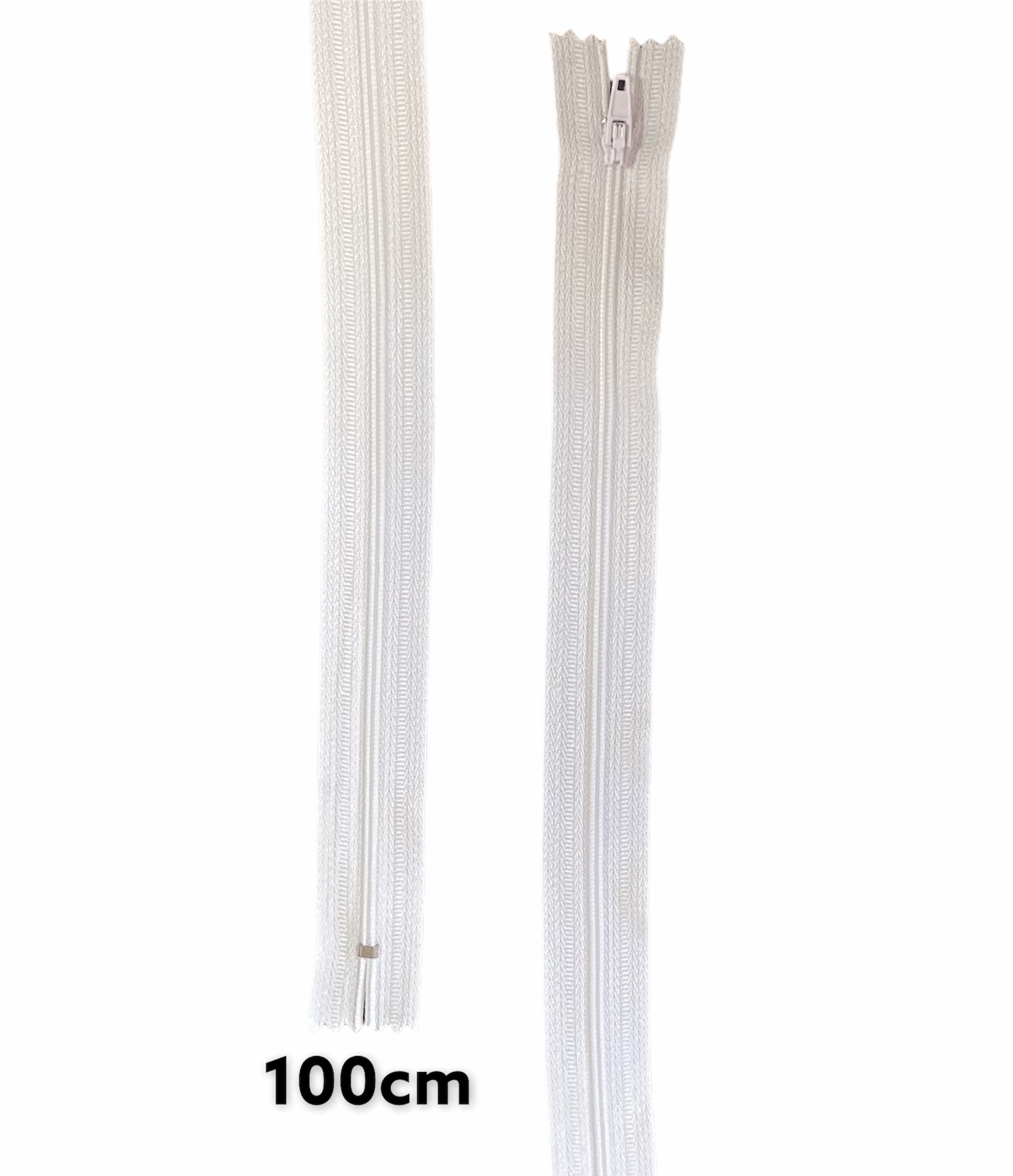 Zips špirálový 3mm; 100cm; biela