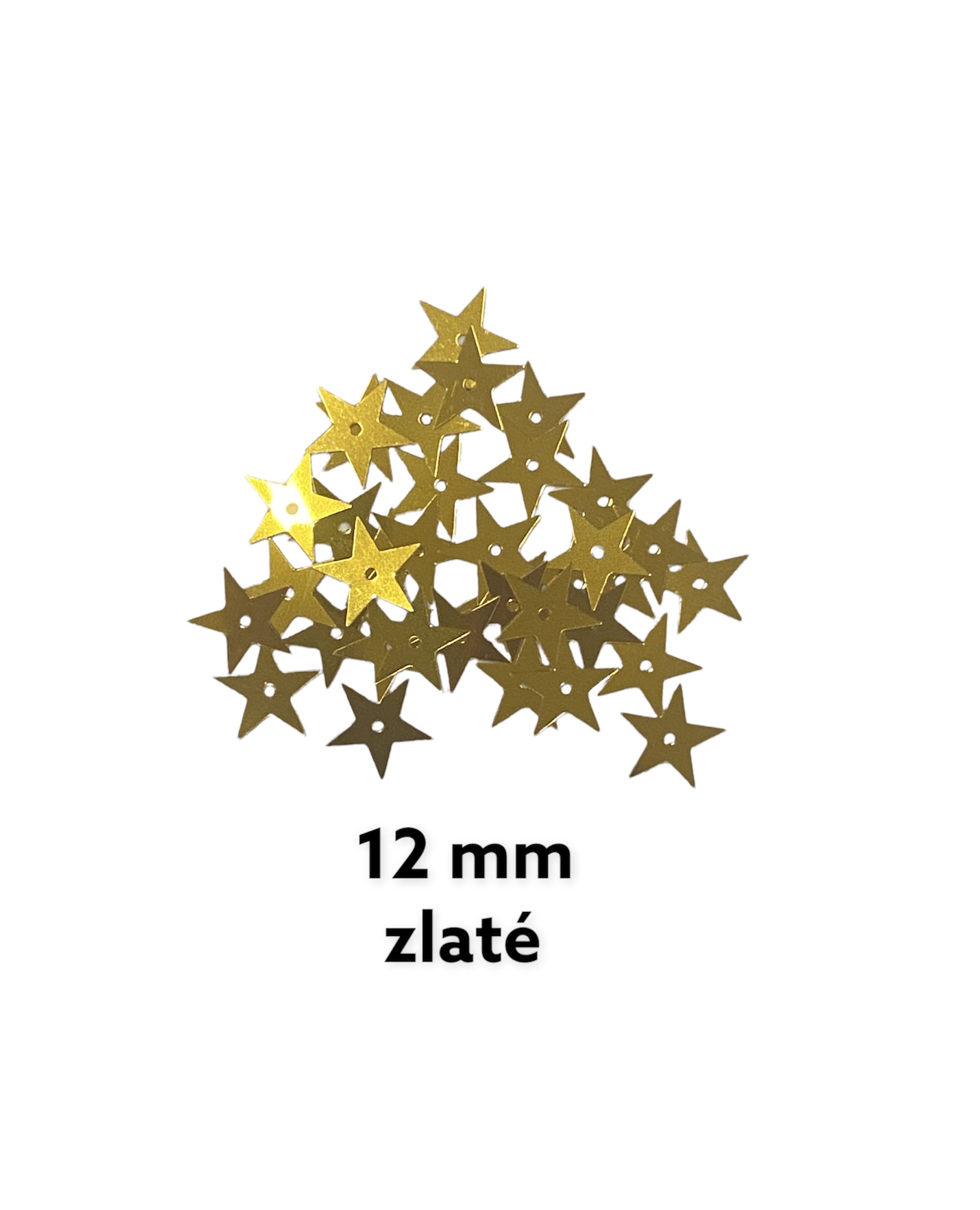 Flitre hviezda 15g; 12mm ; zlaté