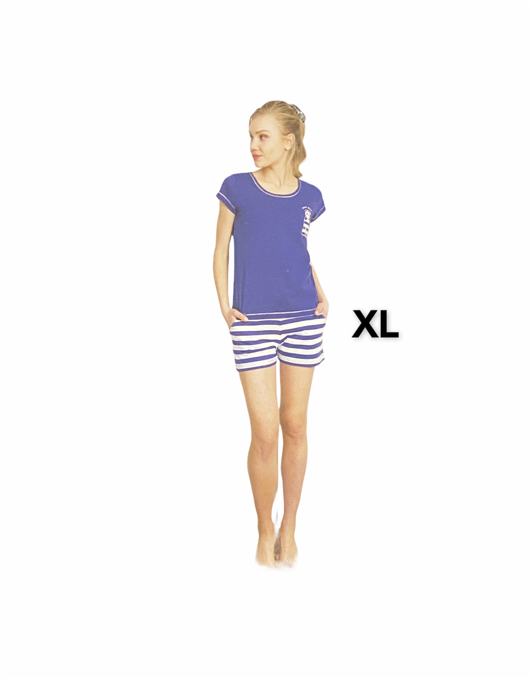 Dámske pyžamo Vienetta ; MARINE, tm.modrý ; XL