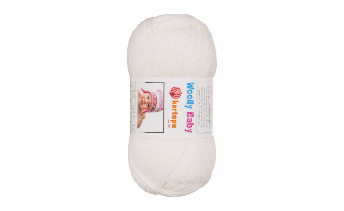 Woolly Baby 50g, K010 biela